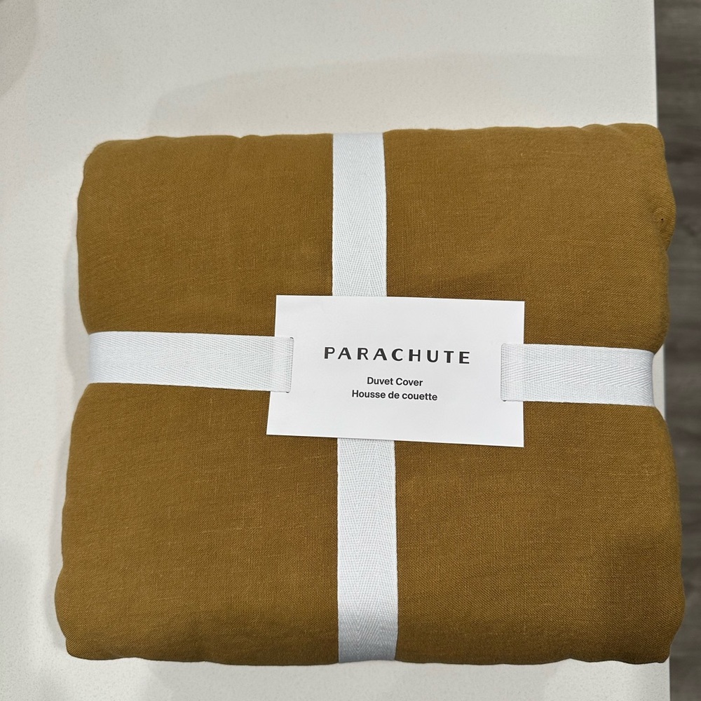 Parachute Linen Duvet Cover- Ochre